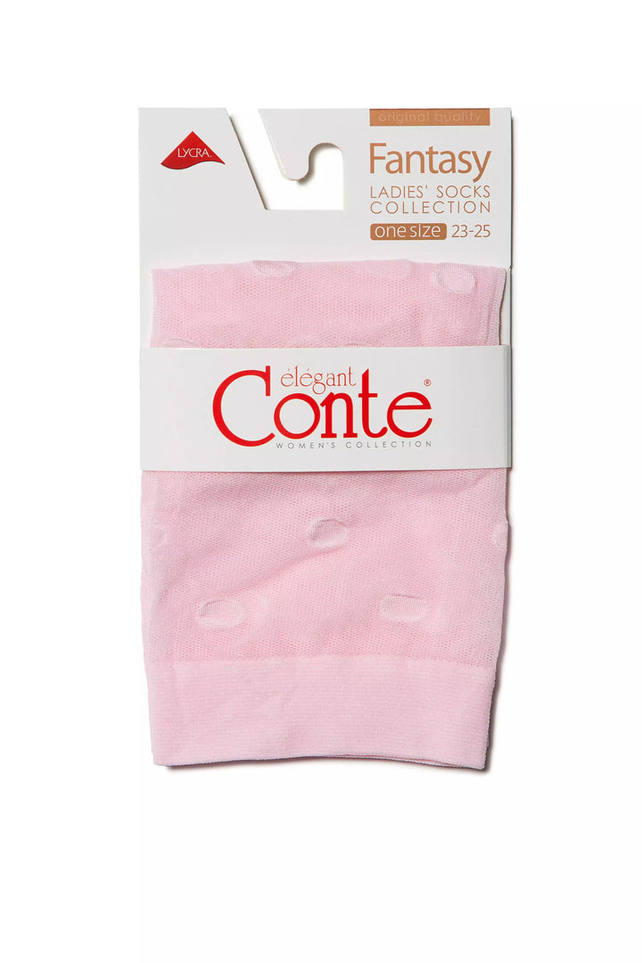 Pink tights with 'elegant Conte' packaging on a white background #color_light-pink