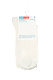 White sock with a label on a white background #color_milk