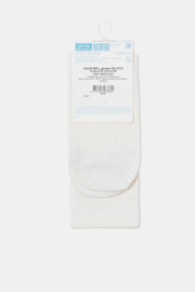 White sock with a label on a white background #color_milk