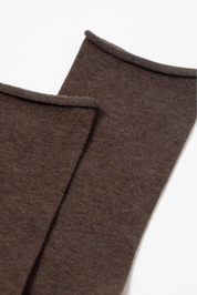 Brown fabric with a visible seam on a white background #color_brown