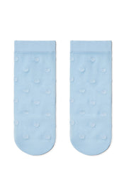 Two light blue socks with a subtle pattern on a white background #color_light-blue
