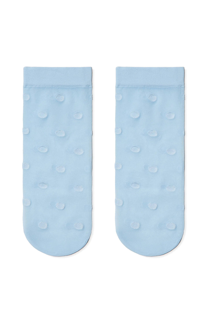 Two light blue socks with a subtle pattern on a white background #color_light-blue