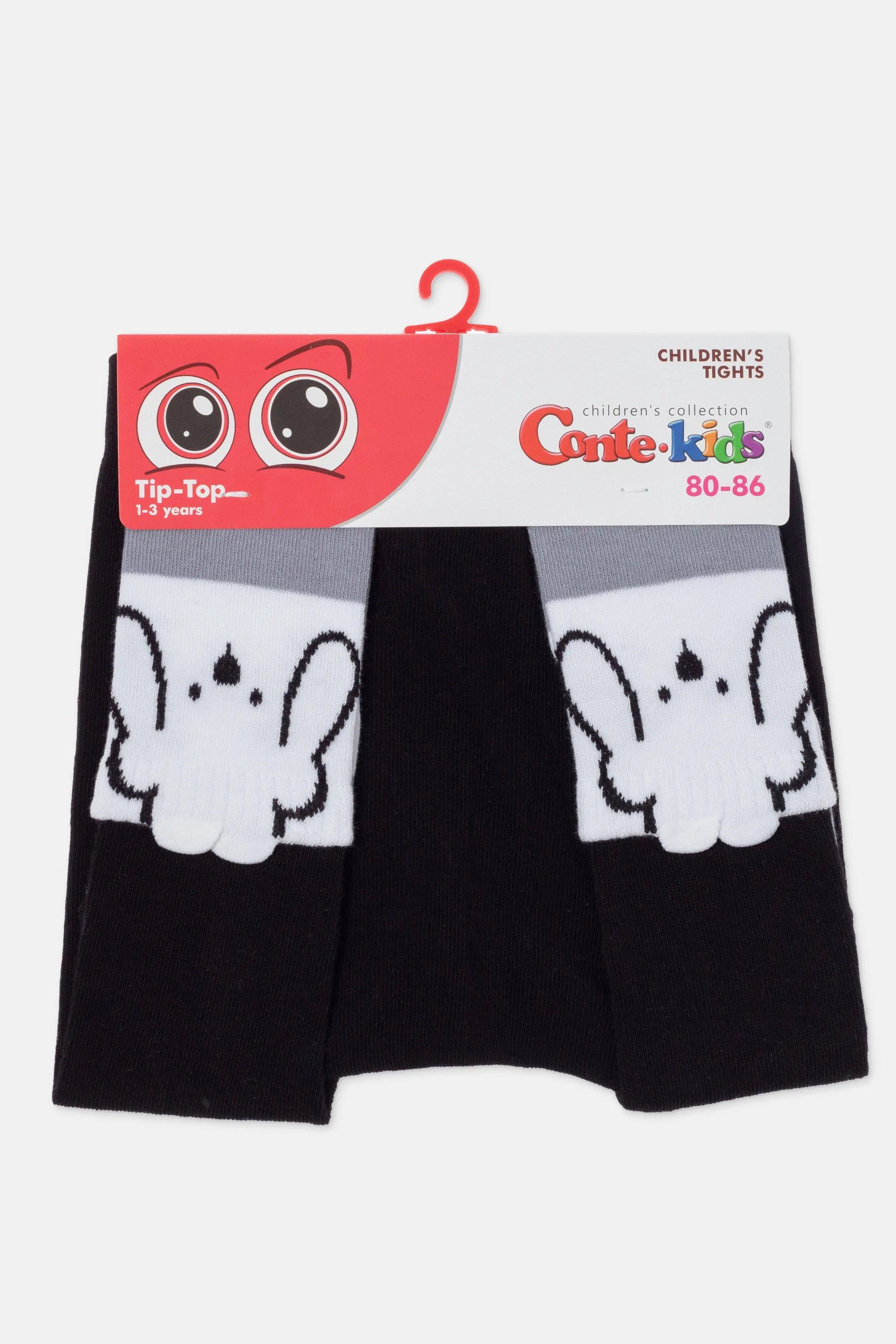 Children's tights with cartoon design on packaging