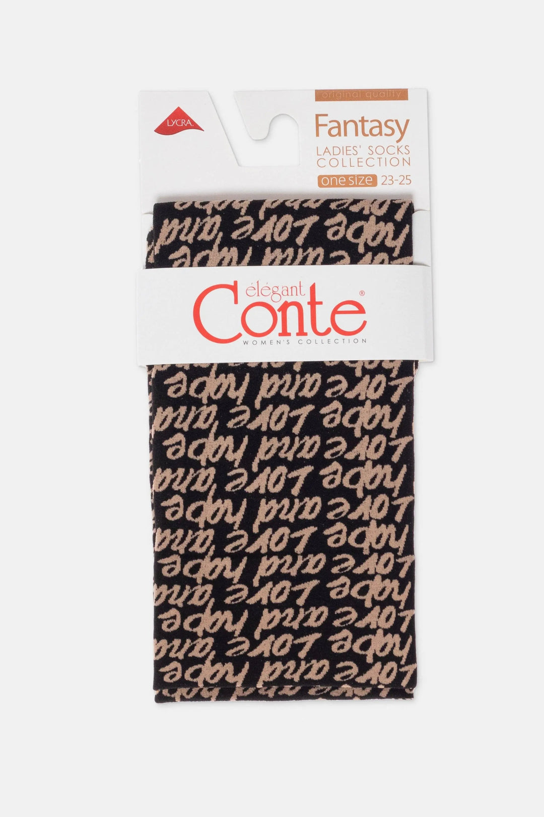 Pack of Conte fantasy underwear with text pattern on a white background #color_nero-natural