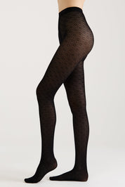 Fantasy Tights Conte Alba - Geometric Diamond Pattern