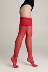 Fantasy Stockings Conte Amour - Openwork Elastic Band and Silk Effect