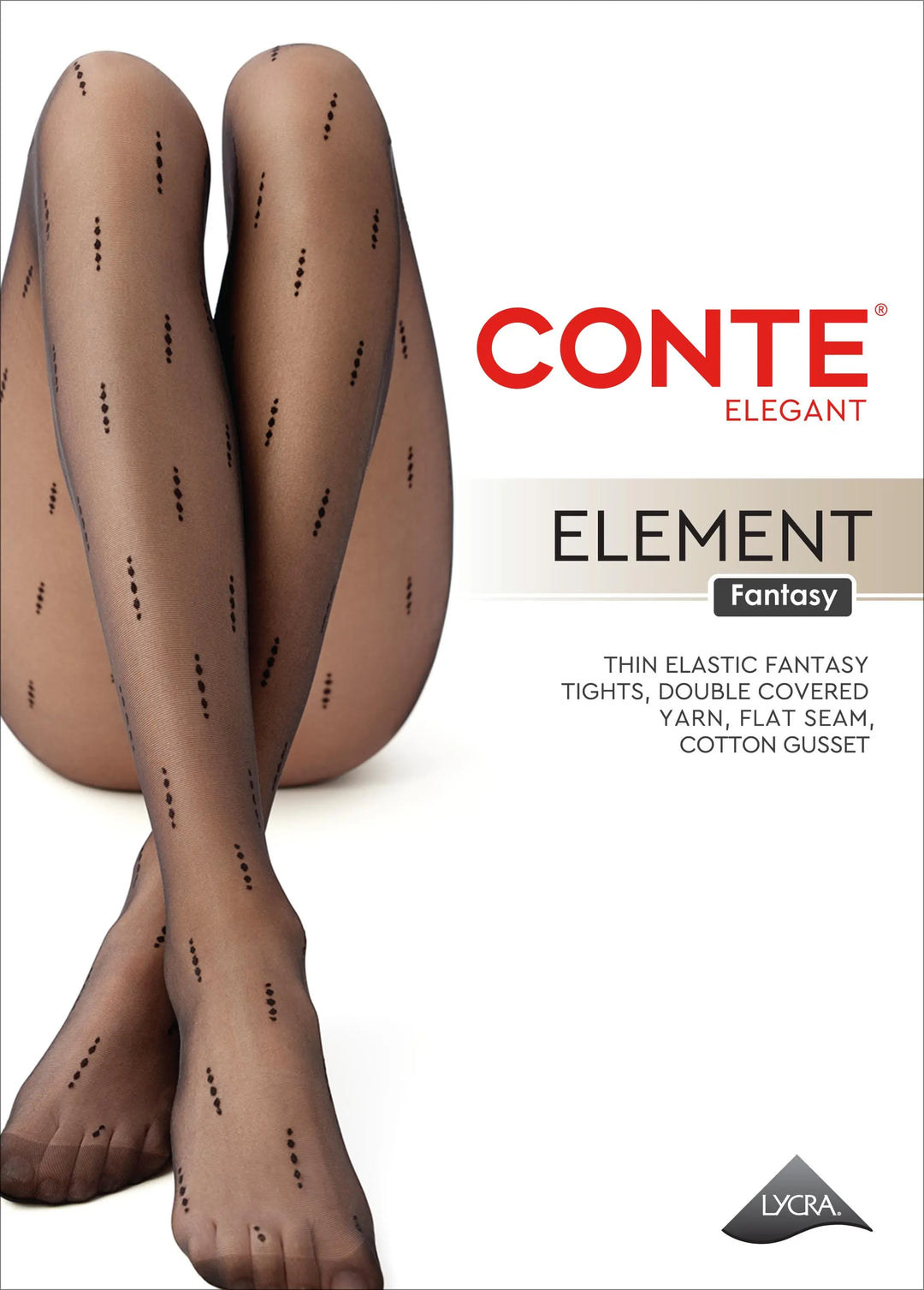 Fantasy Tights Conte Element – Vertical Dotted Line Pattern