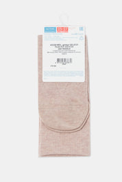 Pack of beige socks with a label on a white background #color_beige