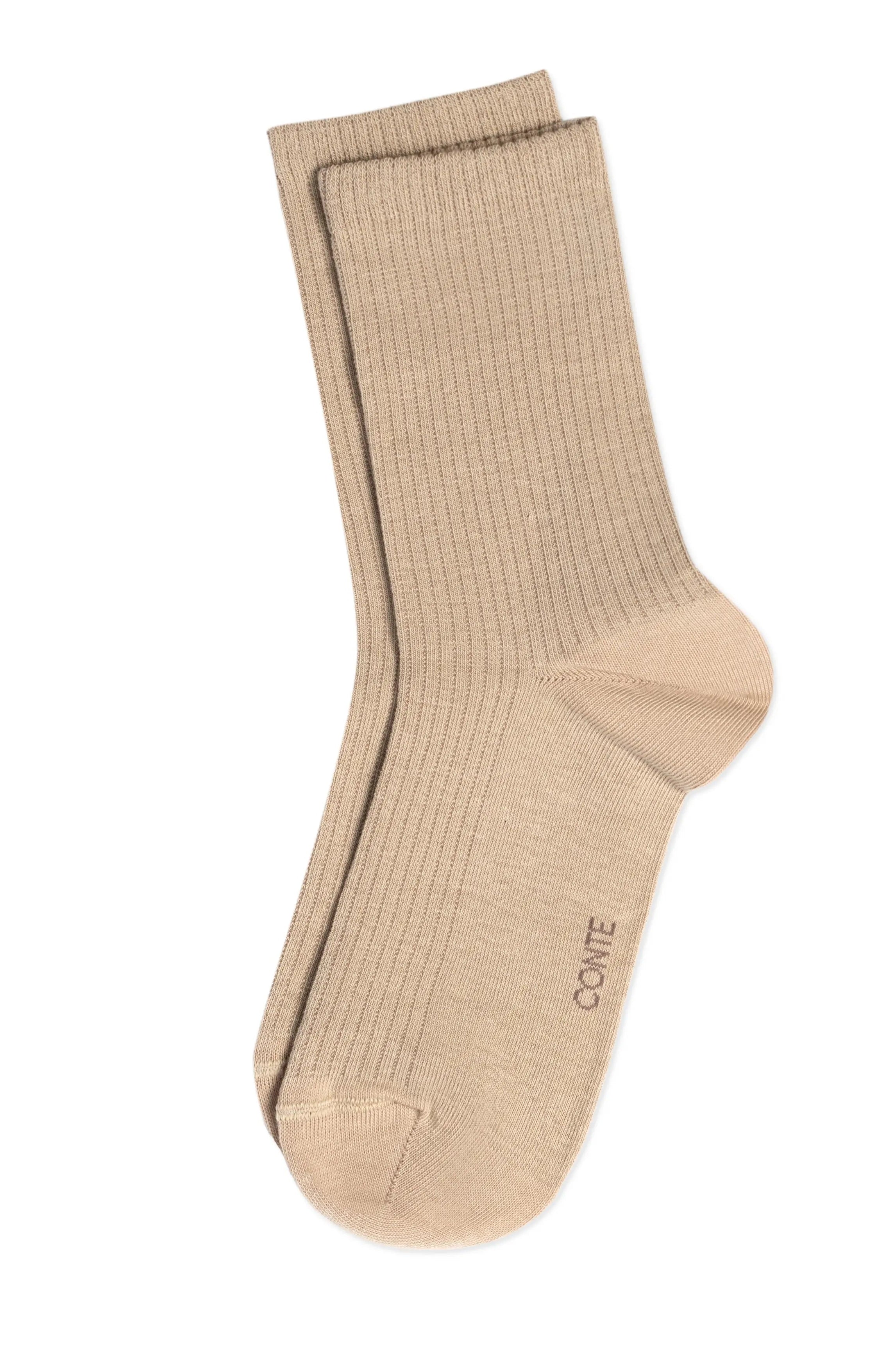 Beige sock on a white background #color_beige