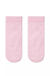 Pair of light pink socks with a subtle pattern on a white background #color_light-pink