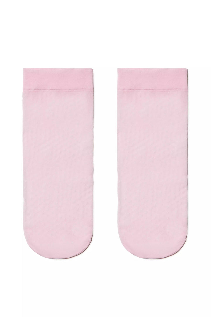 Two light pink socks on a white background #color_light-pink