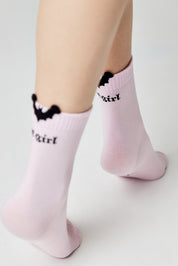 Cotton Socks Conte Classic 245 - Picot "Batgirl"