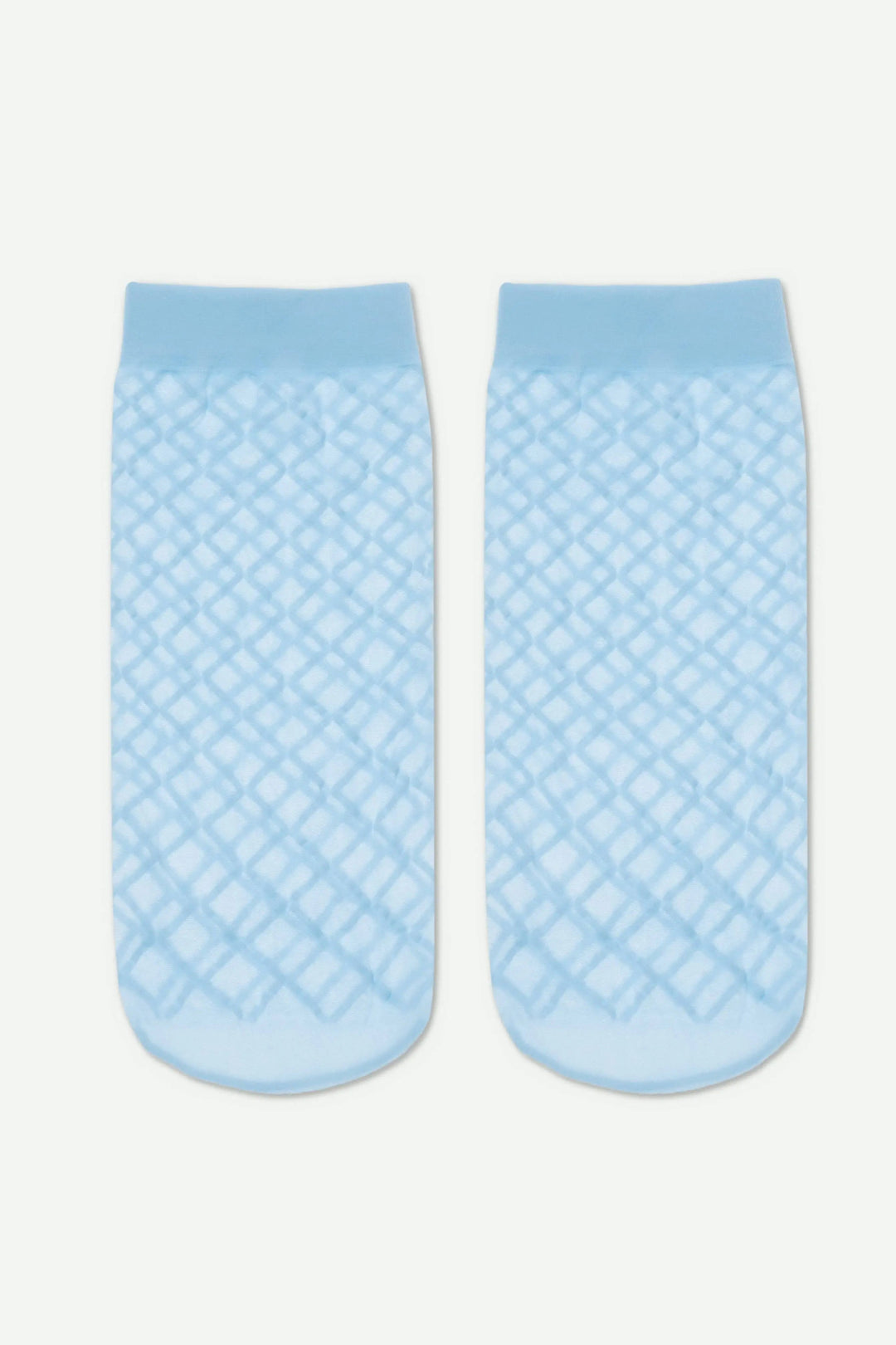 Pair of light blue textured socks on a white background #color_light-blue