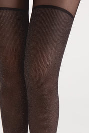 Brown textured knee-high socks on a white background #color_grafit