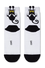 Cotton Socks Conte Classic 233 - Picot "Black cat"