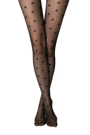 Black tights with heart pattern on a white background #color_nero-black