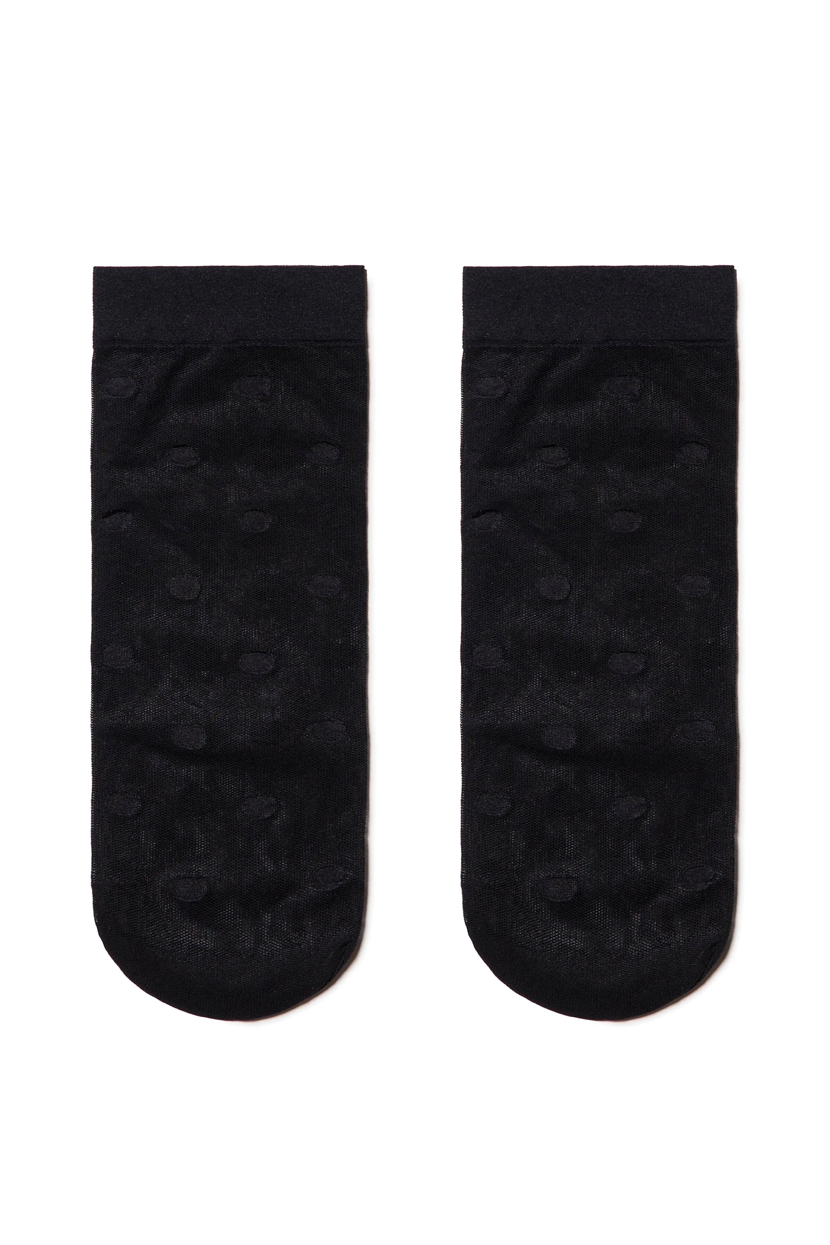 Pair of black socks on a white background #color_nero-black