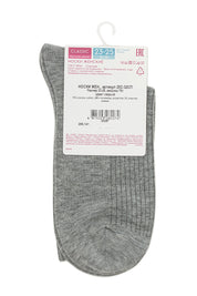 Gray ankle sock with a label on a white background #color_gray