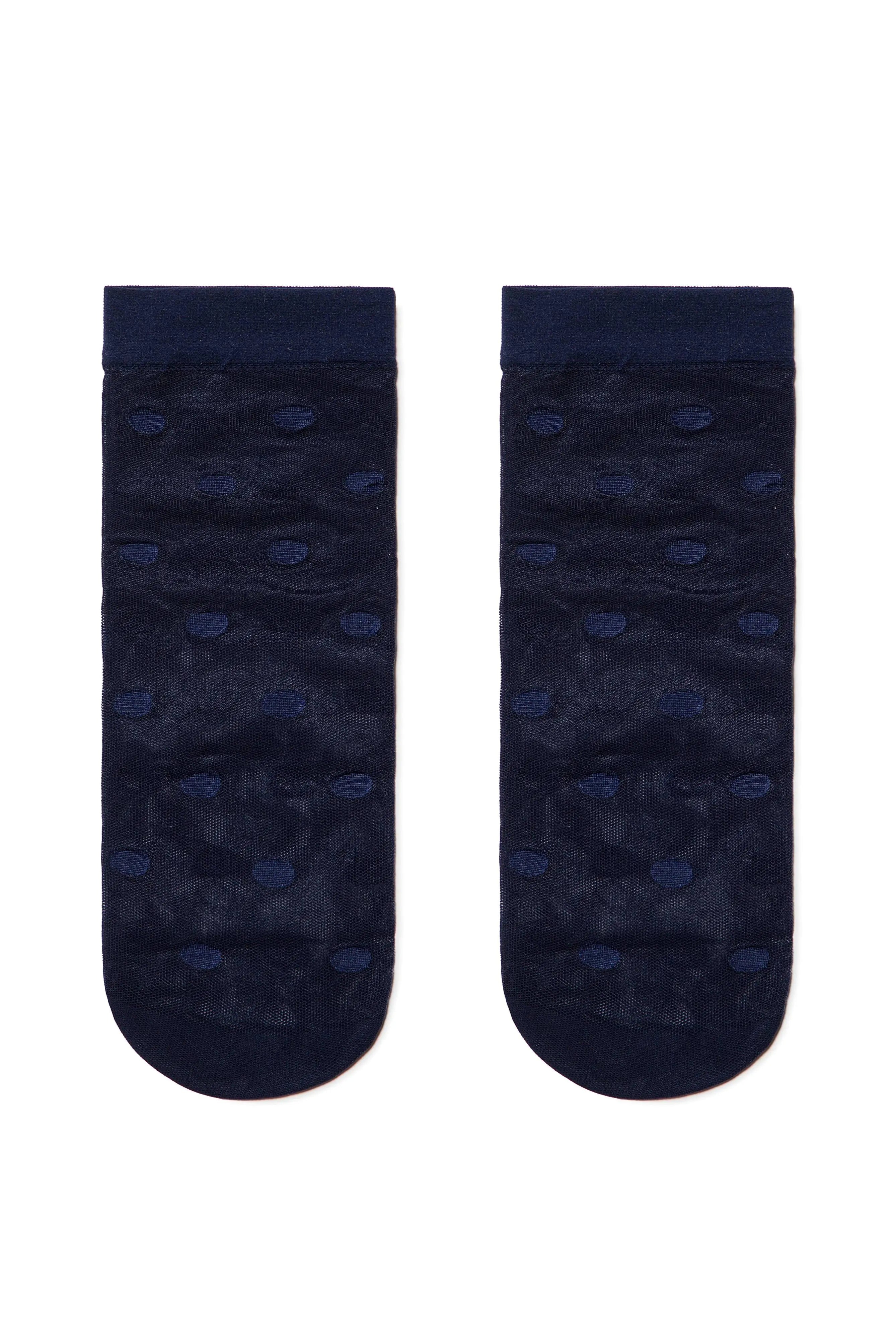 Two dark blue socks with a subtle pattern on a white background #color_marino
