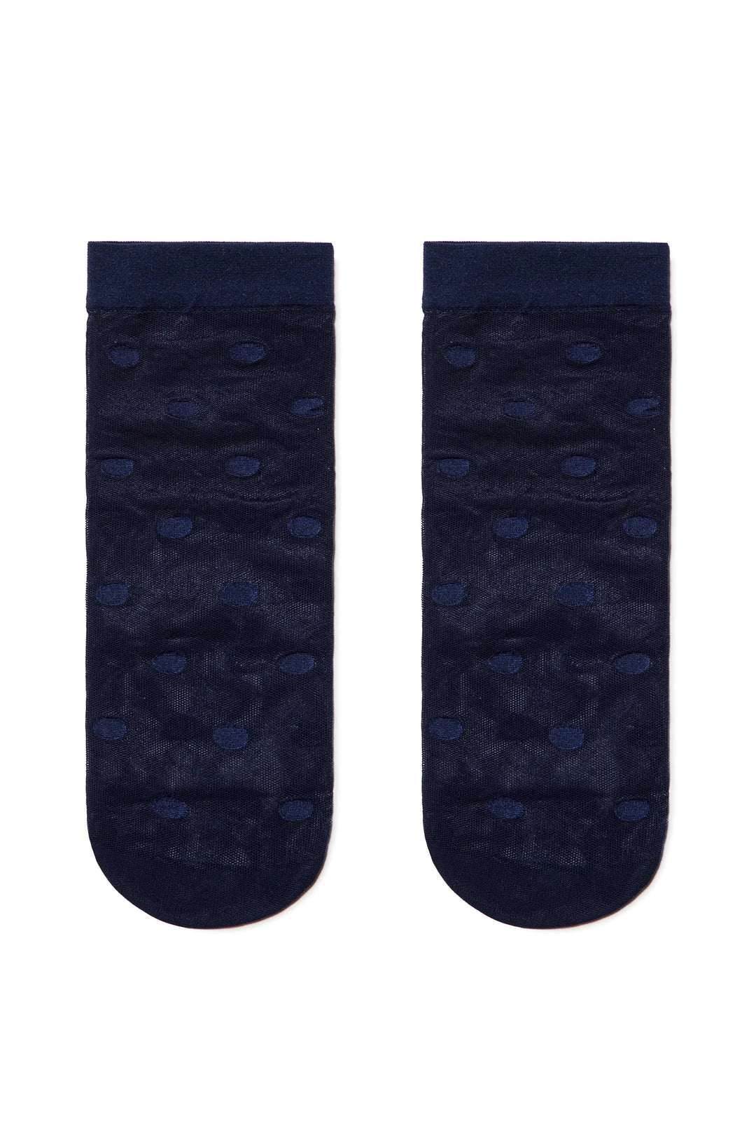 Two dark blue socks with a subtle pattern on a white background #color_marino