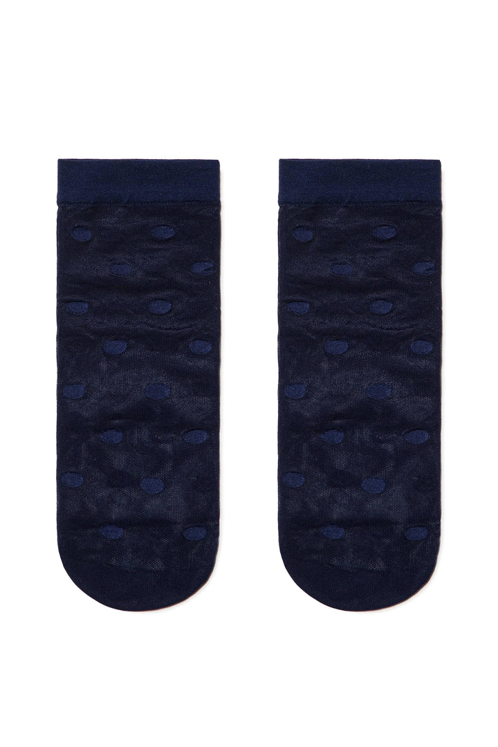 Two dark blue socks with a subtle pattern on a white background #color_marino