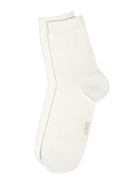 White ankle sock on a white background #color_milky