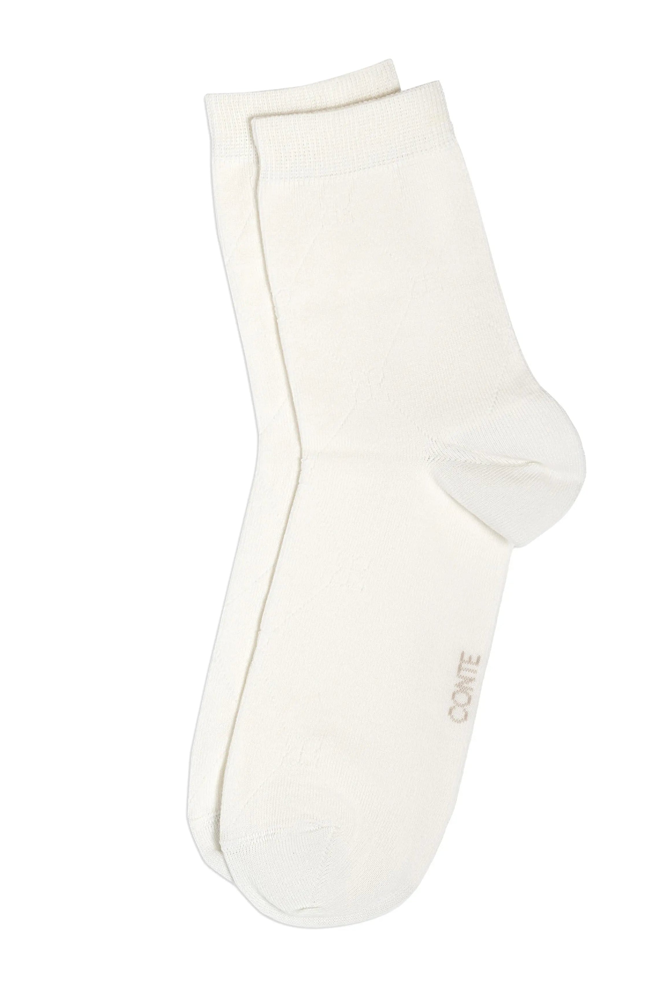 White ankle sock on a white background #color_milky