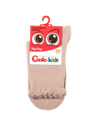 Children's socks with a visible brand label on a white background #color_ash-pink