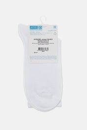 White sock with packaging on a white background #color_blue