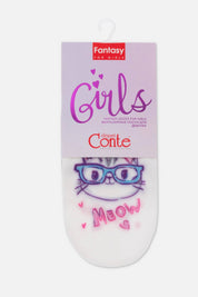 Product packaging with a cat design and text on a white background 