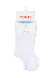 White sock with Conte branding on a white background #color_white