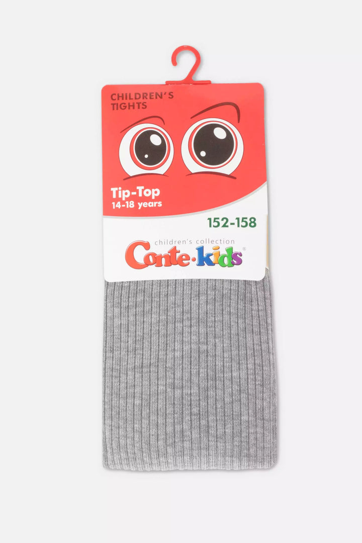 Pack of children's tights with a visible brand label on a white background #color_gray