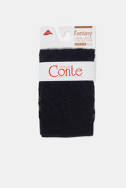 Packaged black socks with Conte branding on a white background #color_nero-black