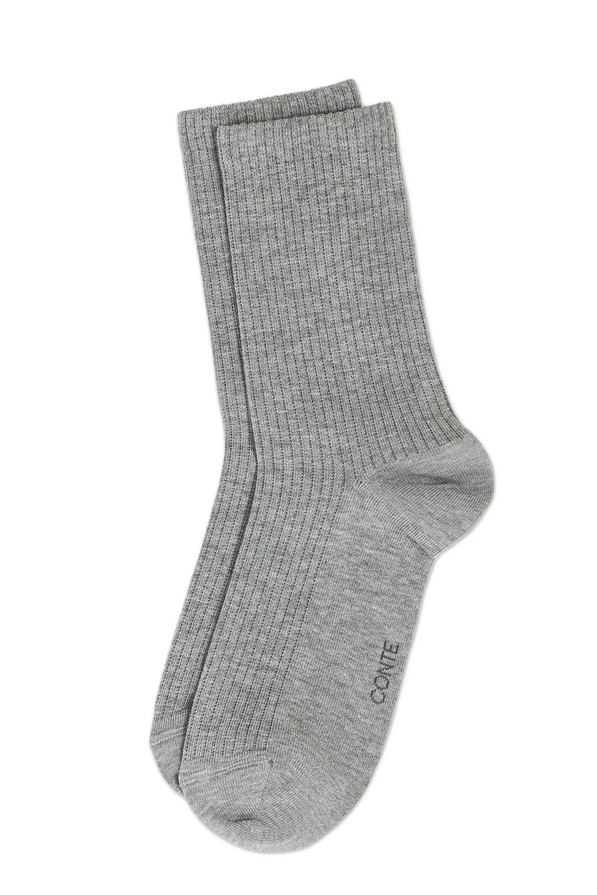 Gray sock with a subtle pattern on a white background #color_gray