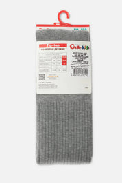 Gray socks in packaging with a visible brand label on a white background #color_gray