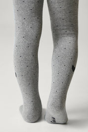 Gray tights with black polka dots on a white background #color_gray
