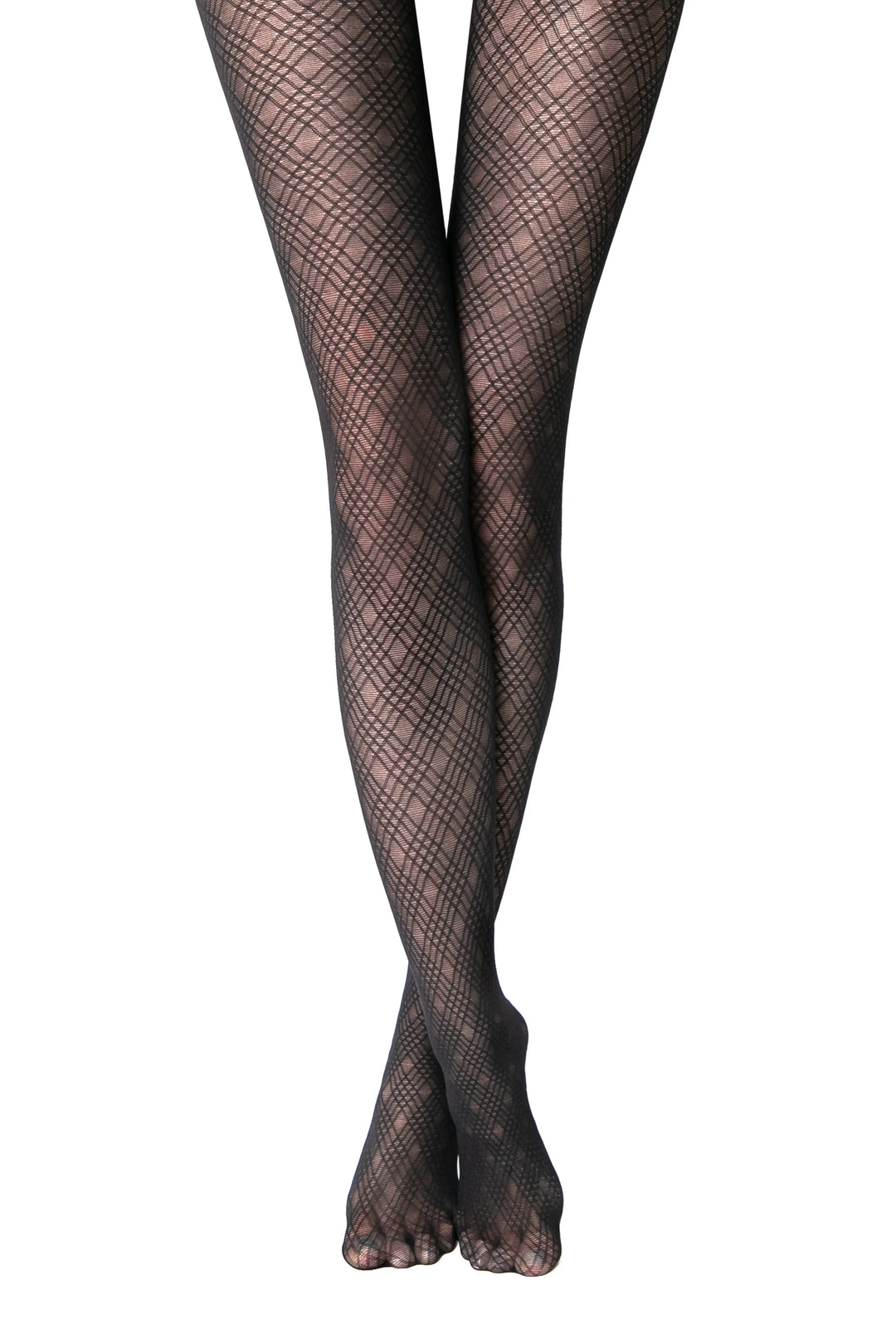 Fantasy Tights Conte Etude – Geometric Plaid Pattern