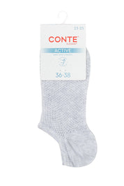 Gray sock with Conte label on a white background #color_light-gray